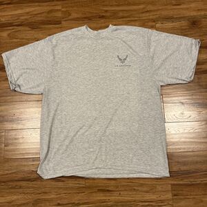 U.S. Air Force Tshirt Double Sided Gray Sz 2XL XXL Short Sleeve